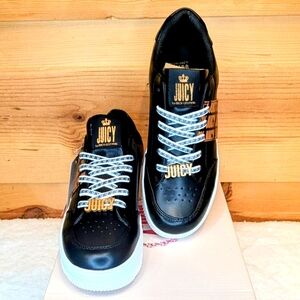 Juicy Couture Danika Black Sneakers with Logo Strap